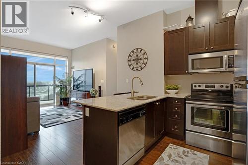 170 Water Street N Unit# 1206, Cambridge, ON - Indoor Photo Showing Kitchen With Stainless Steel Kitchen With Double Sink