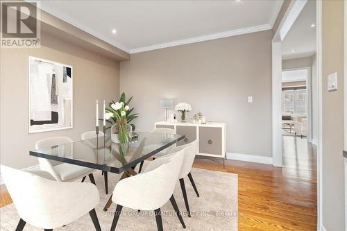 Photo has been digitally staged. - 32 Harborn Road, Mississauga, ON - Indoor Photo Showing Dining Room