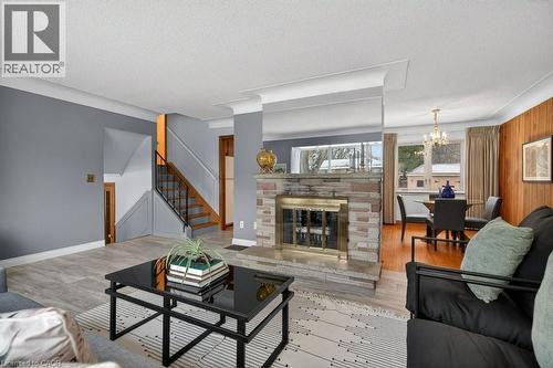 324 Woodworth Drive W, Ancaster, ON - Indoor Photo Showing Living Room With Fireplace