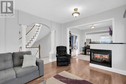 92 Water Garden Lane, Vaughan, ON - Indoor Photo Showing Living Room With Fireplace