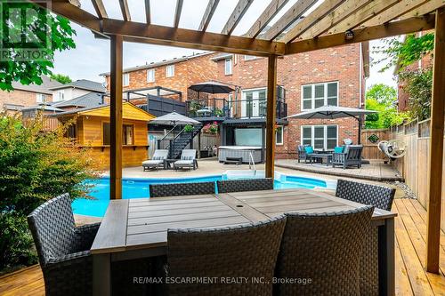 7 Volterra Court, Hamilton, ON - Outdoor With In Ground Pool With Deck Patio Veranda With Exterior