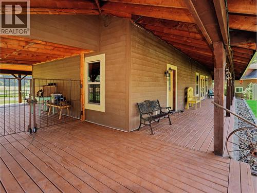 3850 Blythe-Rhone Road, Westbridge, BC - Outdoor With Deck Patio Veranda With Exterior