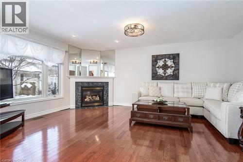 110 Deer Ridge Drive, Kitchener, ON - Indoor Photo Showing Living Room With Fireplace