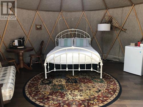 Yurt with cozy fireplace - 339 Elmbrook Road, Prince Edward County (Sophiasburg Ward), ON - Indoor Photo Showing Bedroom