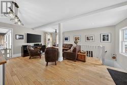 Stairs to lower level commercial kitchen - 