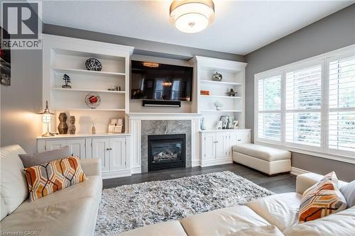 7 Volterra Court, Waterdown, ON - Indoor Photo Showing Living Room With Fireplace