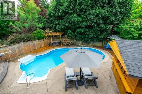 7 Volterra Court, Waterdown, ON - Outdoor With In Ground Pool With Deck Patio Veranda With Backyard