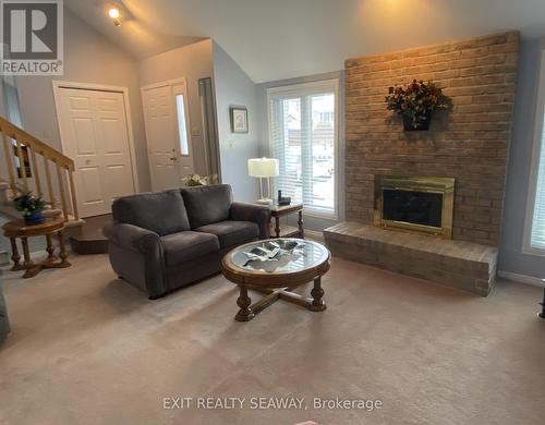Living room - 1638 Blakely Drive, Cornwall, ON - Indoor Photo Showing Living Room With Fireplace