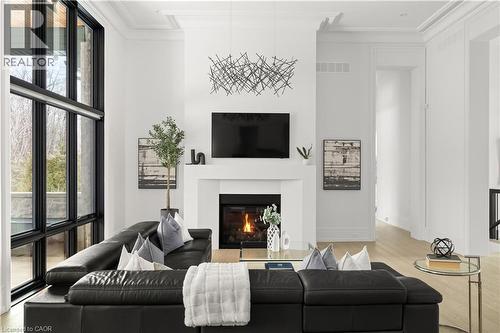 153 Heritage Lake Drive, Puslinch, ON - Indoor Photo Showing Living Room With Fireplace