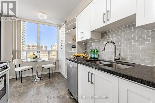 1503 - 238 Doris Avenue, Toronto, ON - Indoor Photo Showing Kitchen With Double Sink With Upgraded Kitchen