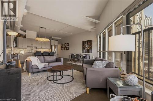 66 Bay Street S Unit# 504, Hamilton, ON - Indoor Photo Showing Living Room