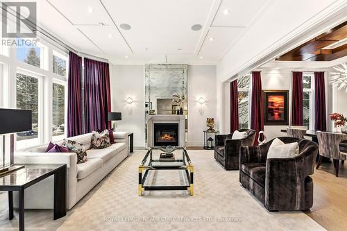 112 Mildenhall Road, Toronto, ON - Indoor Photo Showing Living Room With Fireplace