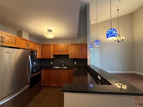 201-1629 Townsite Rd, Nanaimo, BC - Indoor Photo Showing Kitchen With Stainless Steel Kitchen