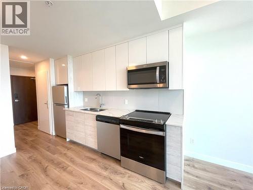 60 Frederick Street Unit# 2805, Kitchener, ON - Indoor Photo Showing Kitchen With Double Sink