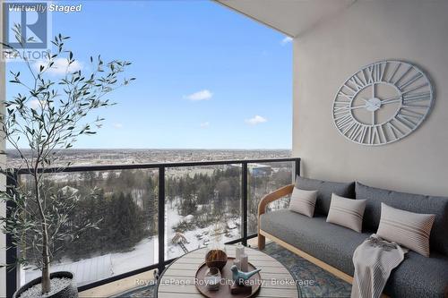 virtually staged - 809 - 1880 Gordon Street, Guelph (Pineridge/Westminster Woods), ON - Outdoor With Balcony