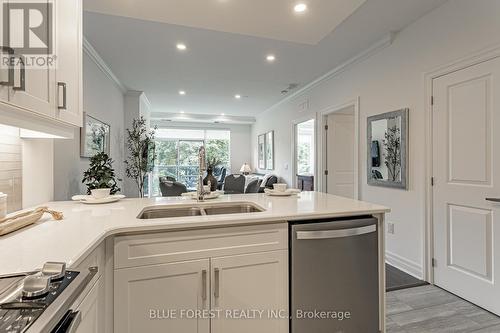 406 - 1200 Commissioners Road W, London South (South B), ON - Indoor Photo Showing Kitchen With Double Sink