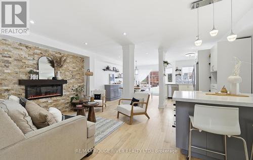 7 Hemans Court, Ajax, ON - Indoor Photo Showing Living Room With Fireplace