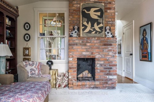 42 Melville Street, Hamilton, ON - Indoor Photo Showing Living Room With Fireplace