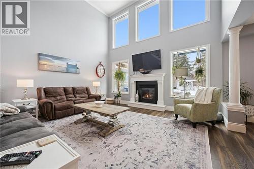 42 Fischer Court, Kitchener, ON - Indoor Photo Showing Living Room With Fireplace