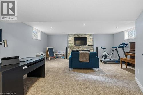 Fully finished basement with rec room and 3pc bath - 26 Helena Feasby Street, Kitchener, ON - Indoor