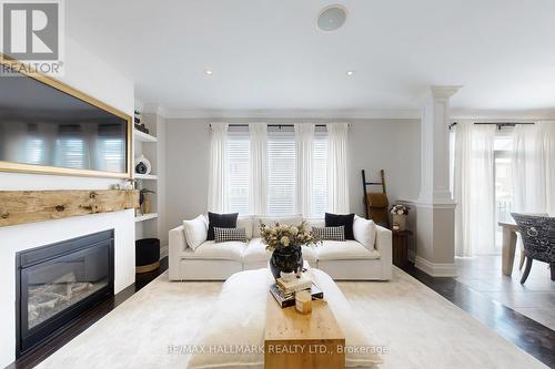 52 Mcechearn Crescent, Caledon, ON - Indoor Photo Showing Living Room With Fireplace