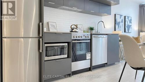 2506 - 181 Dundas Street E, Toronto, ON - Indoor Photo Showing Kitchen With Stainless Steel Kitchen With Upgraded Kitchen