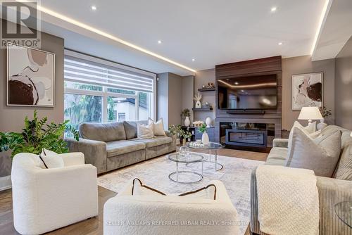 1376 Applewood Road, Mississauga, ON - Indoor Photo Showing Living Room With Fireplace