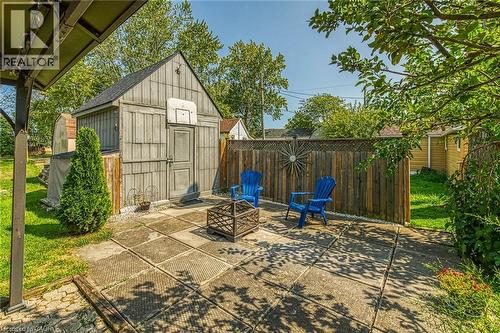 10 x 10 shed with hydro, hot water heater and sump pump - 17 Maple Lane, Rainham, ON - Outdoor With Deck Patio Veranda