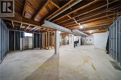 Unfinished below grade area featuring heating unit - 276 Lakeshore Road W, Oakville, ON - Indoor Photo Showing Basement