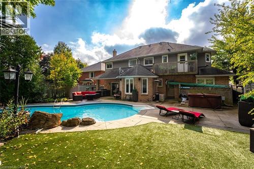 117 Miller Drive, Ancaster, ON - Outdoor With In Ground Pool With Deck Patio Veranda With Backyard With Exterior