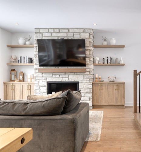 Salon - Rue Du Faubourg, Saint-Jérôme, QC - Indoor Photo Showing Living Room With Fireplace