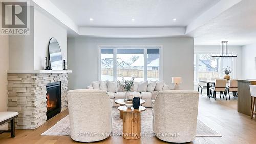 920 Bogdanovic Way, Huron-Kinloss, ON - Indoor Photo Showing Living Room With Fireplace