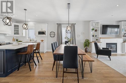 11 Lonetto Street, Whitby, ON - Indoor Photo Showing Dining Room With Fireplace