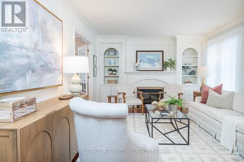 56 Acredale Drive, Hamilton, ON - Indoor Photo Showing Living Room With Fireplace