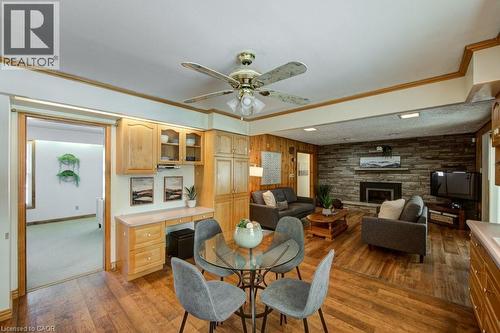6691 Perth Line 44, Bornholm, ON - Indoor Photo Showing Dining Room With Fireplace