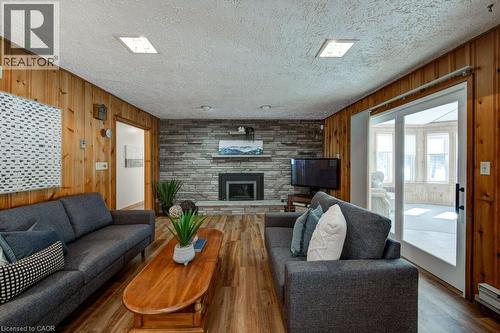 6691 Perth Line 44, Bornholm, ON - Indoor Photo Showing Living Room With Fireplace