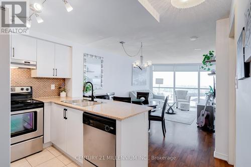 1503 - 9 George Street, Brampton, ON - Indoor Photo Showing Kitchen With Double Sink