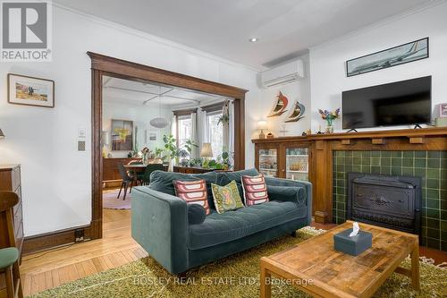 91 Indian Road, Toronto, ON - Indoor Photo Showing Living Room With Fireplace