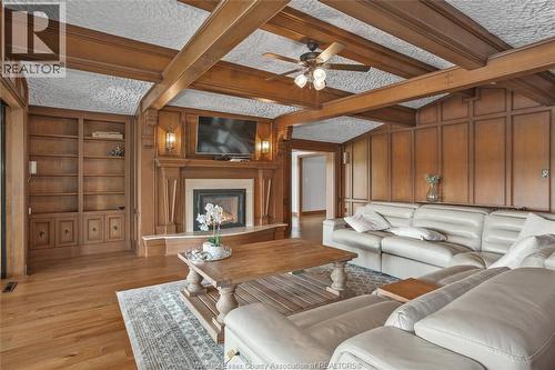 5938 Concession 5 North, Amherstburg, ON - Indoor Photo Showing Living Room With Fireplace