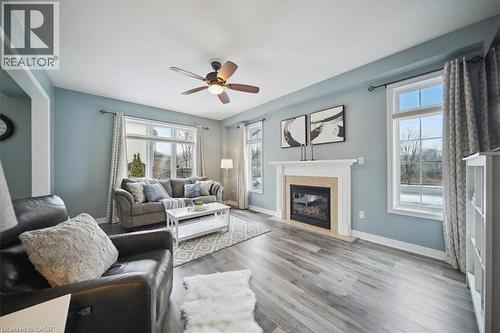 105 Oakhaven Place, Ancaster, ON - Indoor Photo Showing Living Room With Fireplace