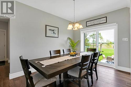 Dining area doors to patio - 800 Waba Road, Mississippi Mills, ON - Indoor Photo Showing Dining Room