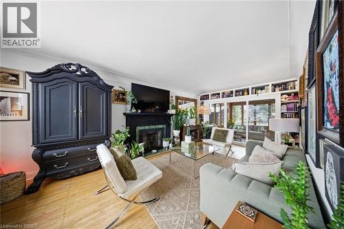 37 Elm Street, Brantford, ON - Indoor Photo Showing Living Room With Fireplace
