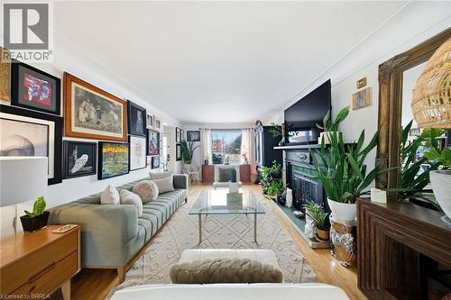 37 Elm Street, Brantford, ON - Indoor Photo Showing Living Room With Fireplace