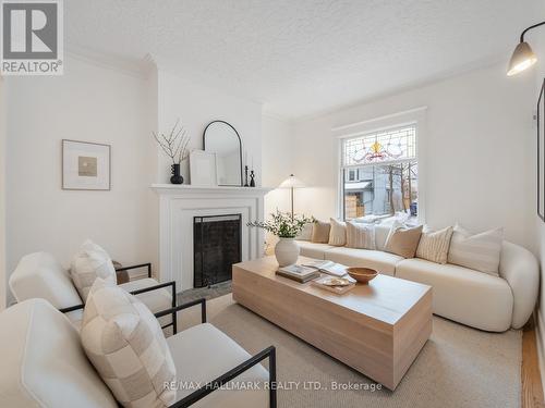 529 Logan Avenue, Toronto, ON - Indoor Photo Showing Living Room With Fireplace