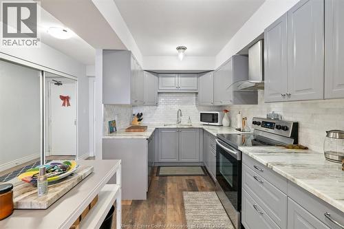 380 Pelissier Street Unit# 2103, Windsor, ON - Indoor Photo Showing Kitchen With Upgraded Kitchen