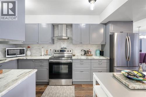 380 Pelissier Street Unit# 2103, Windsor, ON - Indoor Photo Showing Kitchen With Upgraded Kitchen
