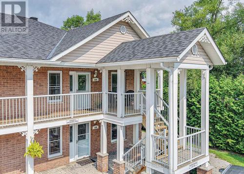 Covered entryway - 204 - 43 Creighton Street, Ramara, ON - Outdoor With Deck Patio Veranda With Facade