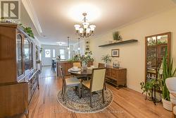 Spacious dining area accommodates a large table - 