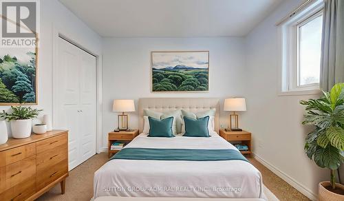 Virtually Staged Photo - 8 - 64 Bronte Street S, Milton, ON - Indoor Photo Showing Bedroom