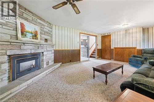 27 Peel St E, Alma, ON - Indoor Photo Showing Living Room With Fireplace